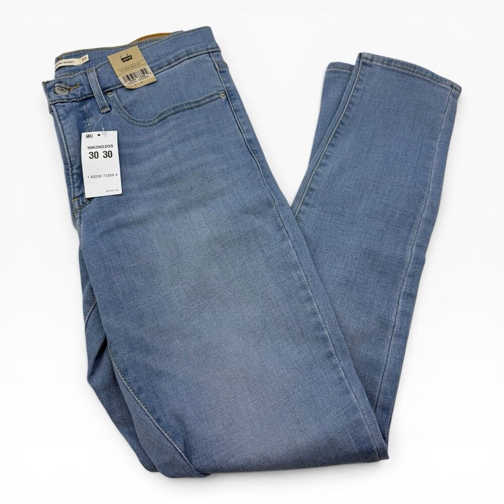 Levis WOMENS SIZE 10 MEDIUM W30 L30 311 Shaping Skinny Jeans Light Wash - Picture 3 of 8